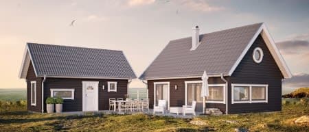 Kivik med gäststuga - Landsbrovillan