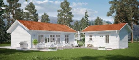 Lindö med gäststuga - Landsbrovillan